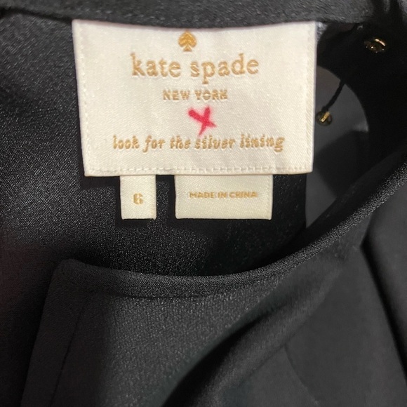 Kate Spade Black Sleeveless Dress With Front Bow Sz 6 EUC - Picture 5 of 7